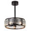 Ventilateur de plafond Caylie 18 po moderne à cage en verre ondulé avec lumières et télécommande, 6 vitesses, réversible, pour chambre à coucher