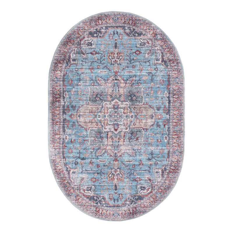 Heffington Oriental Indoor Rug, Oval 4'1" x 6'1"