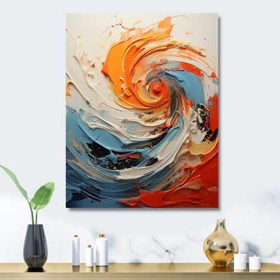 Spiral Chaos Collages Unleashed I - Art mural abstrait en métal