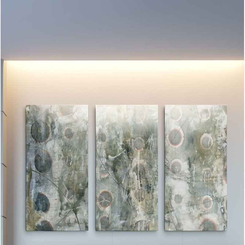 " Recurrent Frequencies " 3 - Pieces, 24" H x 48" W x 1.5" D