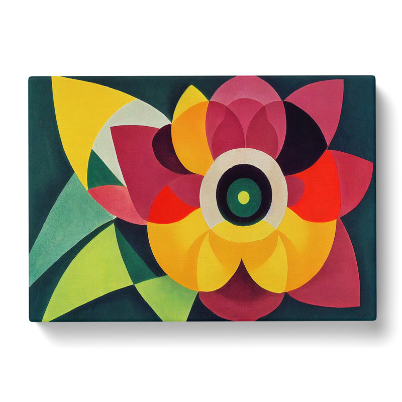 Lotus Flower Abstract - Wrapped Canvas, 35cm H x 50cm W x 3cm D