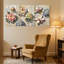 «Plants & Flowers Floral Tiles», ensemble de 3 impressions sur toile-1138365053