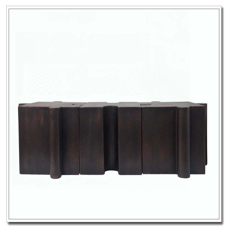 Table d'appoint 3 pièces MVE, tables d'appoint d'extérieur / d'intérieur Convex Edge, Noir, 3