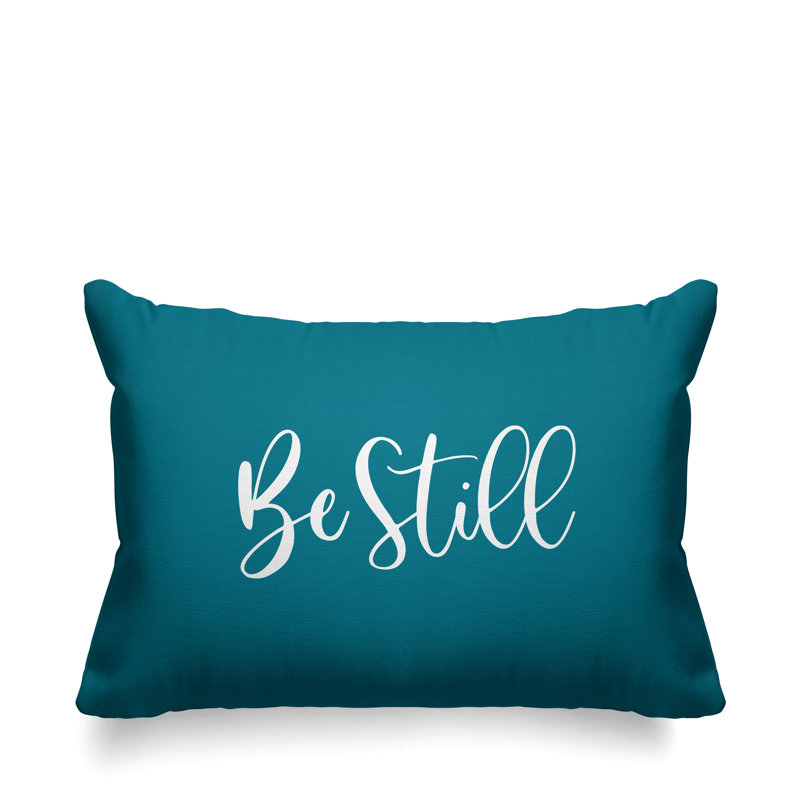 Housse et insert de coussin rectangulaire Aspire Be Still, Turquoise