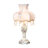 Jerek Resin Table Lamp with Fabric Shade for Bedroom