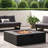50,000 Outdoor Fire Pit - Square Table Tank, No Assembly, Slightly Dark Grey Tank For Use, Greyish