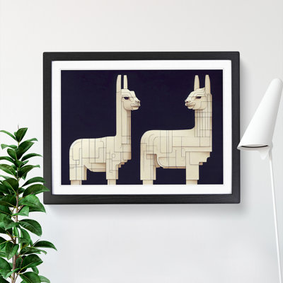 Futuristic Llamas - Single Picture Frame Print