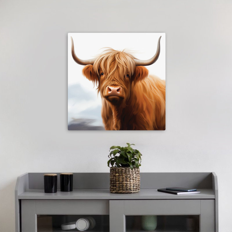 Silky Highland, art naturel contemporain, H 18 po x l 18 po