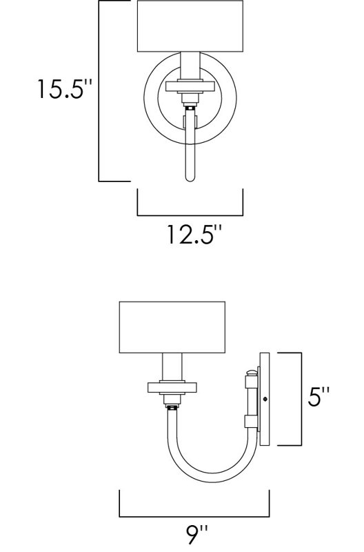 Manhattan 1 - Light Armed Sconce