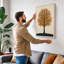 Golden Autumn Tree Scandinavian - Wrapped Canvas-1818416178-1818416179