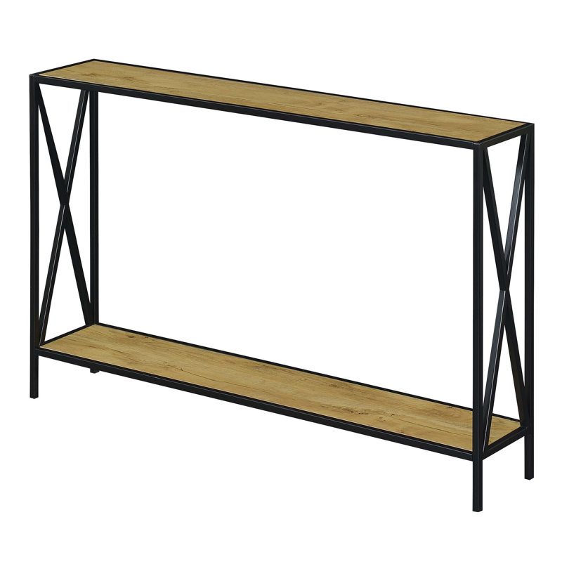 Console de 47,25 po Ariyana, Plateau en chêne anglais / base noire