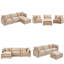 Canapé modulaire en L 102 po en forme de L de 102 po - Sièges en mousse à mémoire de forme, repose-pieds mobile, lit ou chaise de bricolage. Assemblage sans outil en 30 minutes-773150379