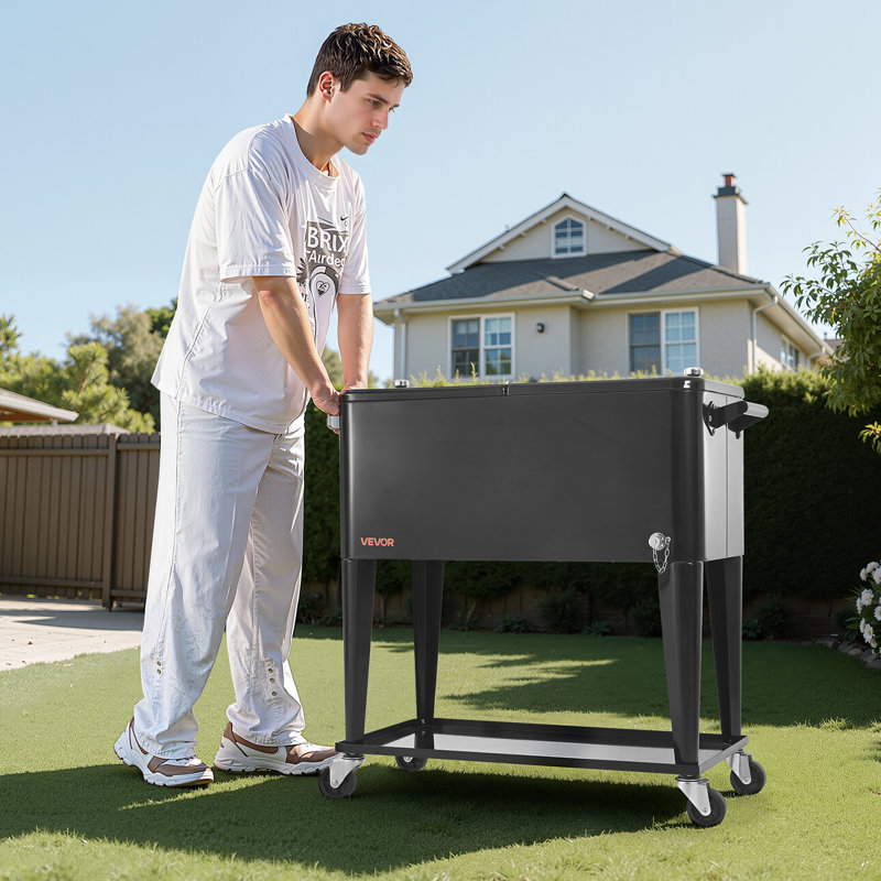 VEVOR 302.8L Ice Chest with wheels in Black