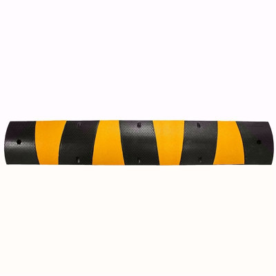 2Pcs 6 Feet Rubber Driveway Modular Heavy Duty Speed 72.4 X 12 X 2.4 Inch Cable Protector Ramp For Garage Gravel Roads Asphalt Concrete, 2Pack-6Ft-Speed Bump