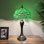 Lampe de table Tiffany en vitrail vert de style baroque avec ampoules DEL lavande incluses l 12 po x P 12 po x H 22 po