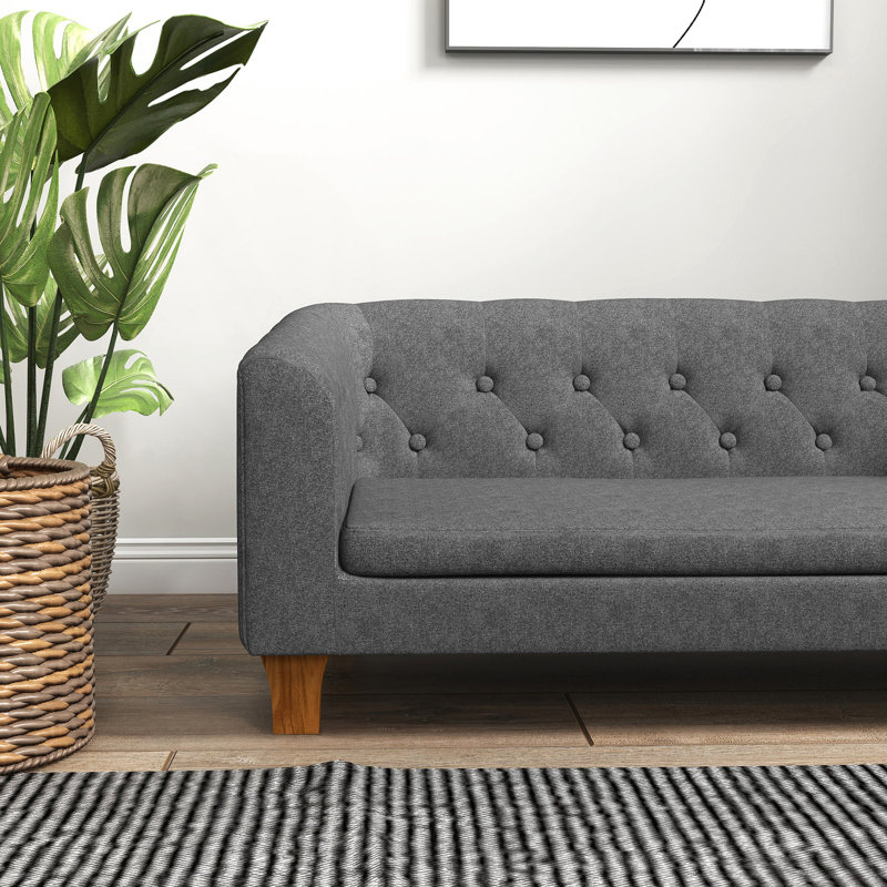 Lit surélevé pour chien de taille moyenne, gris avec coussin amovible et base antidérapante pour chien