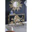Console 39,5 "x 12" x 30,5 "dorée avec plateau en verre miroir, table d'entrée moderne pour vestibule de vestibule de salon