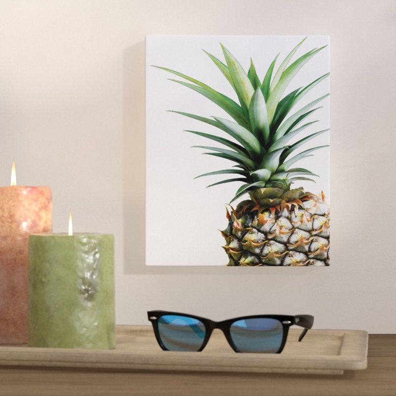 « ananas color », impression sur toile, H 18 po x l 14 po x P 2 po