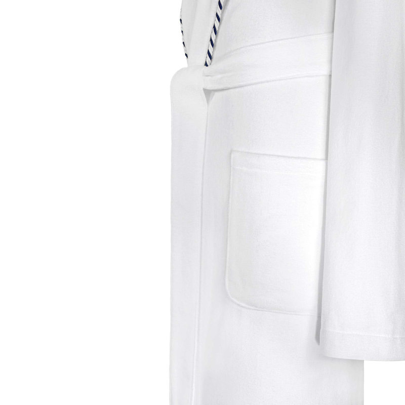 Robert 100% Cotton Terry Cloth Bathrobe, XL, White