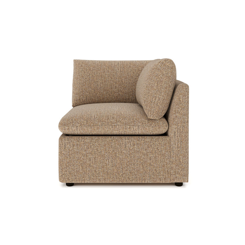 Kallie Upholstered Modular Right Arm Chair, Valet Bran Tweed