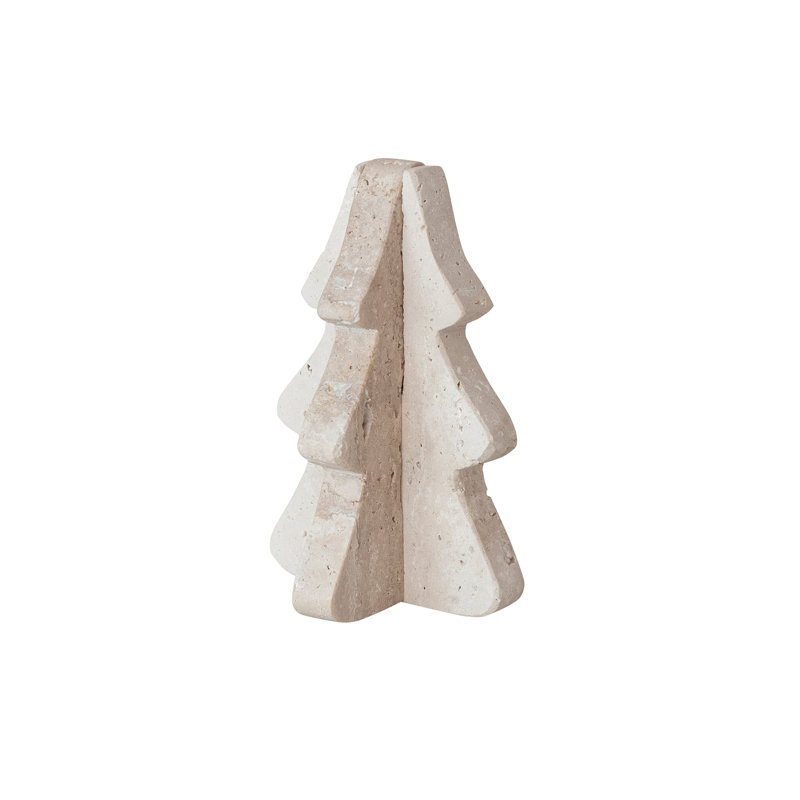 Natural Travertine Interlocking Tree Sculpture