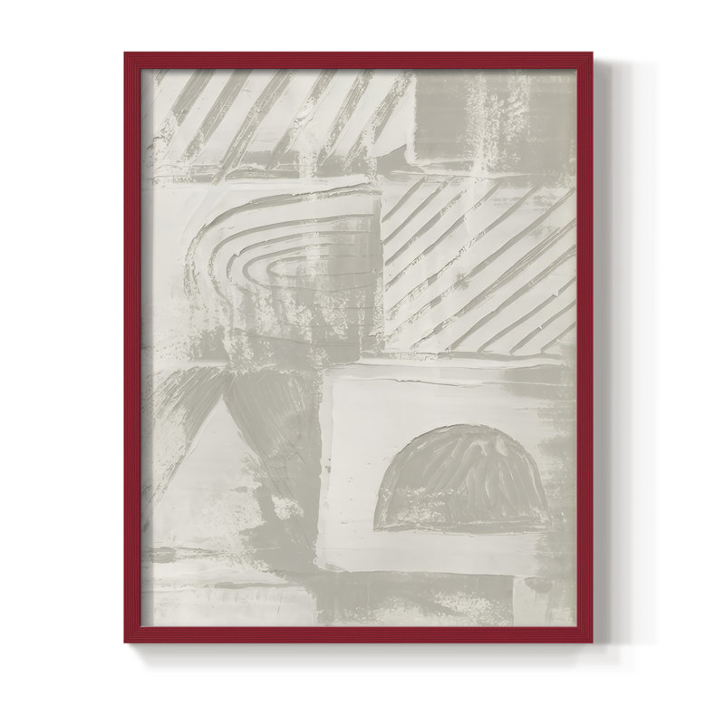 Symbole Scratch I, reproduction encadrée - bois massif, H 11 po x l 9 po, Rouge