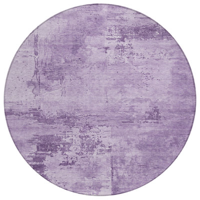 Cassiva Purple Washable Indoor-Outdoor Rug - 