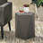 Modern Lightweight Concrete Side Table, Pentagon Shape, 16X16x18, No Assembly, Gray Surface Design, 16.31" W X D 17.6" H, Limestone