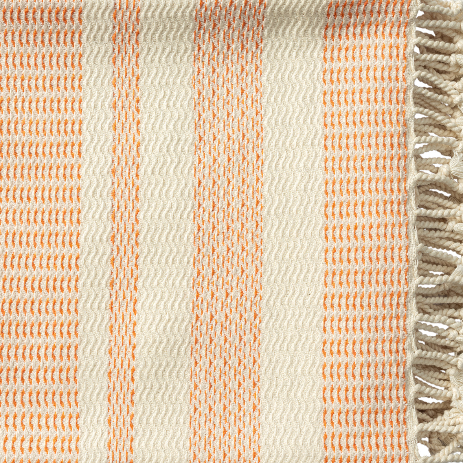 Dacion 100% Turkish Cotton Throw, Orange Striped