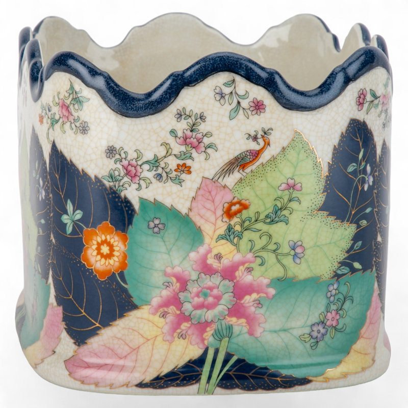 Porcelain Planter Tobacco Leaf