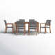 Fleur 64'' Rectangular 6 - Person Outdoor Dining Set