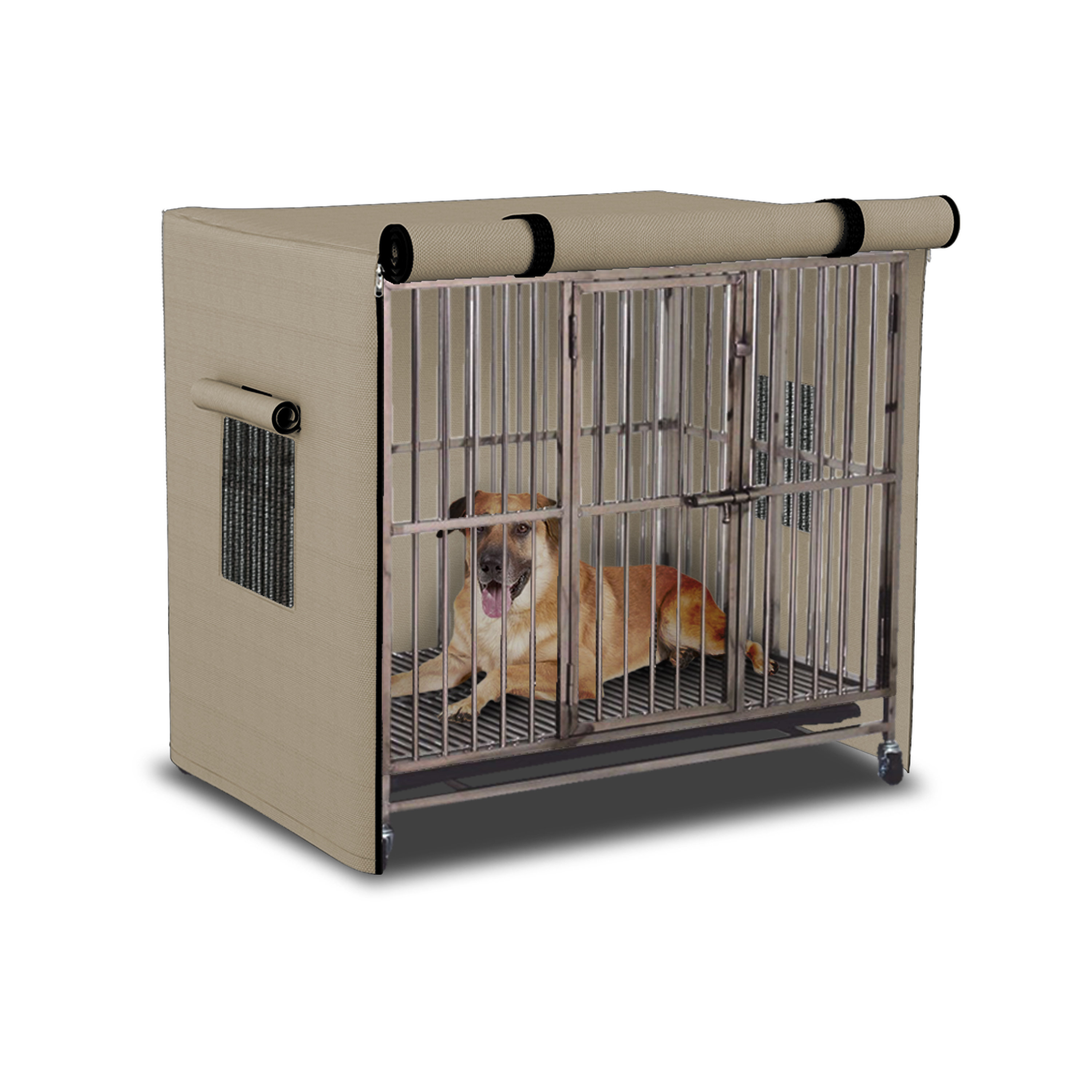 Tucker Murphy Pet™ Dearra Heavy-Duty Indoor/Outdoor Waterproof Dog ... - Rustic Waterproof Dog Crate Outdoor Covers