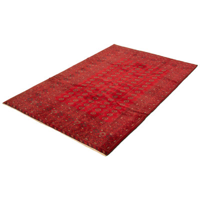 Tapis décoratif en laine noué à la main de conception unique noué à la main New Age 5 pi 11 po x 9 pi 5 po Charolotte