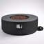 50,000 BTU Round Outdoor Gas Fire Pit with Adjustable Flame, Lava Rocks & Cover-1378735666