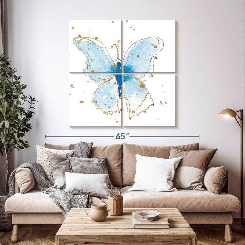 Papillons dorés Brampt V, H 45 po x l 45 po
