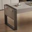 Bureau d'ordinateur en bois massif, bureau en cuir avec armoires latérales-875818192-875818197-875818194