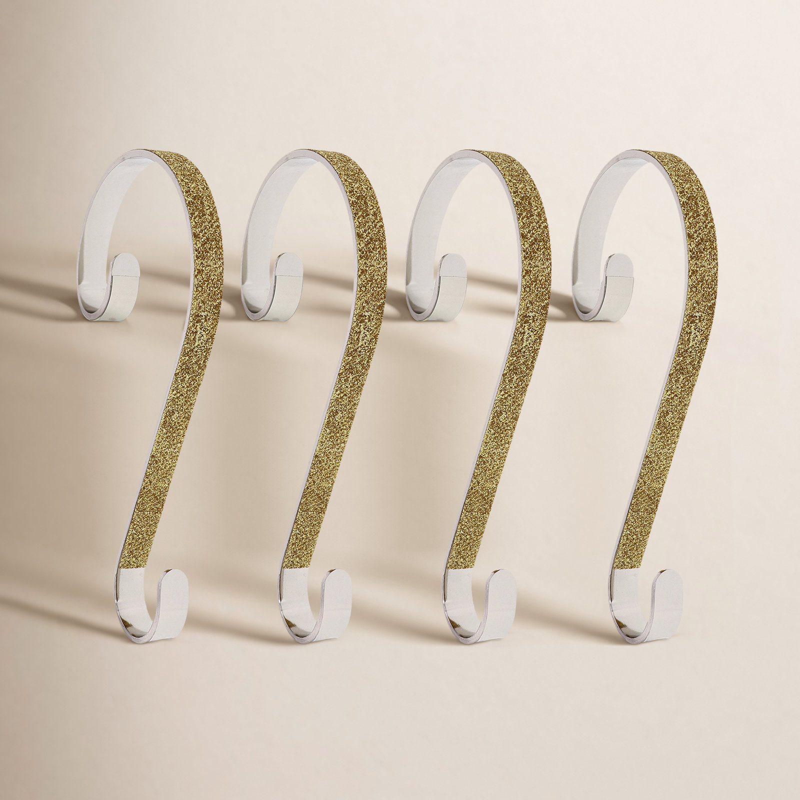 Stocking Holder, Gold Glitter