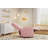 Swivel Rocker Recliner, 360° Glider Nursery Chair with High-Resilience Foam, 350lb Linen Recliner for Adults, Compact Living Room & Bedroom Chair, Pink-1427160459