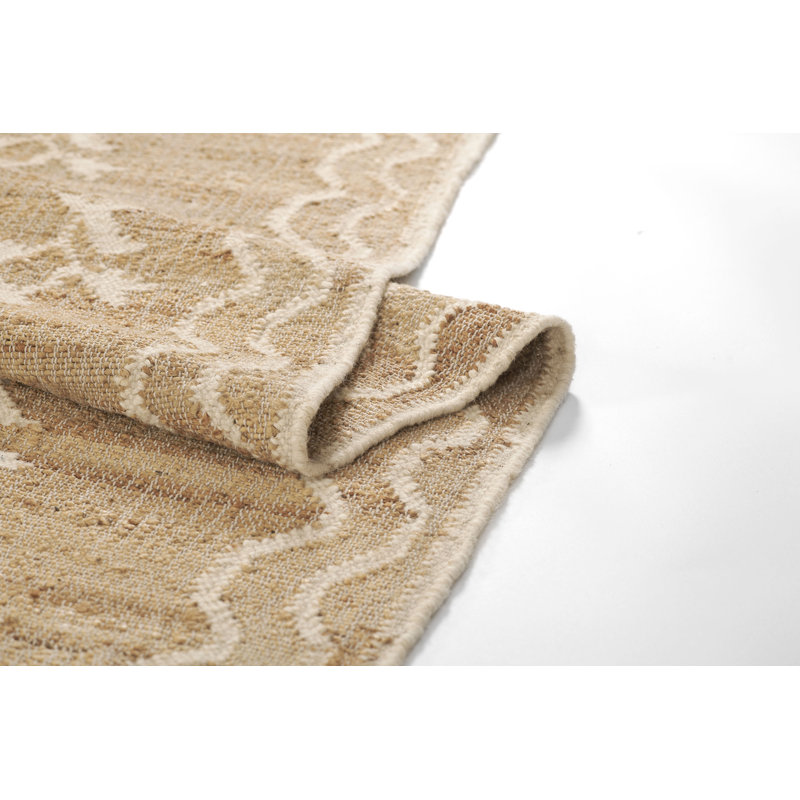 Erin Gates by Momeni Orchard Leaning Flower Jute and Wool Hand Woven Ivory Area Rug, Rectangle 10' x 14'