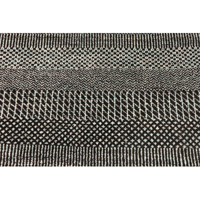 Hand-Knotted High-Quality Blue and Black Area Rug