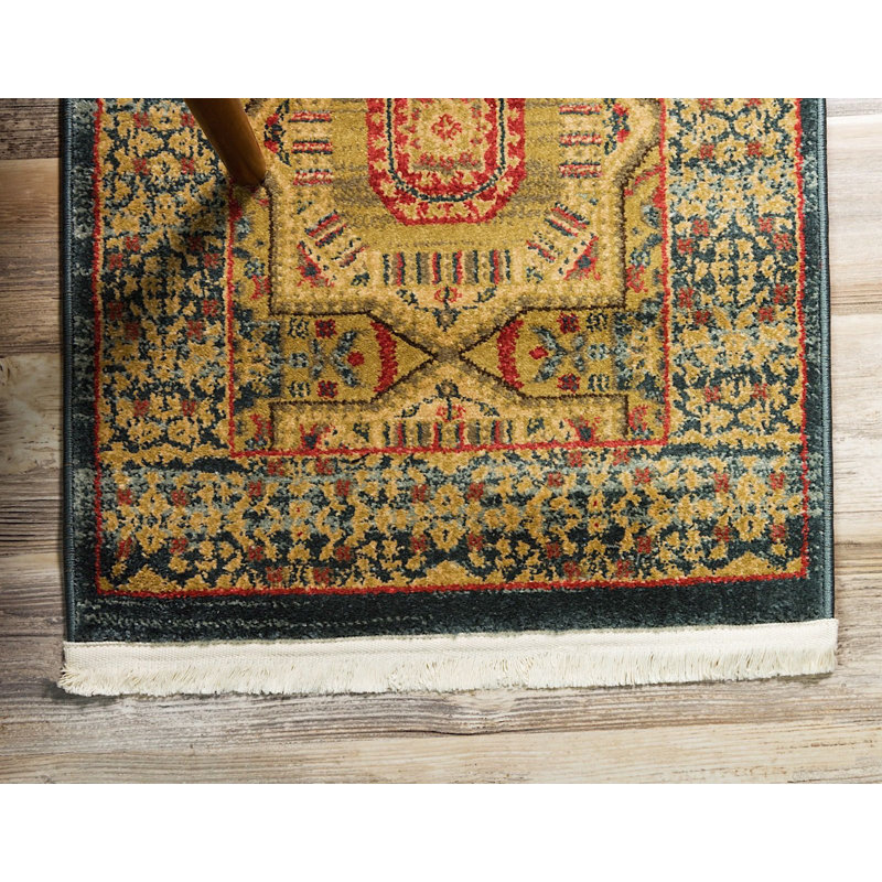 Tapis à motif oriental brun Palazzo, Rond 3 pi 3 po