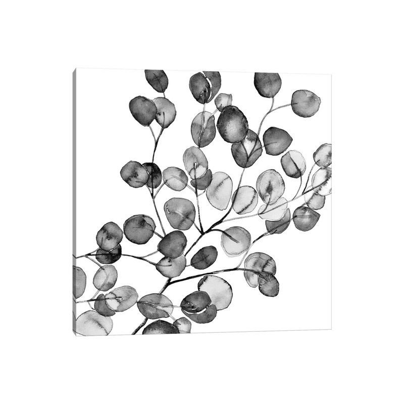 Eucalyptus Black And White by Monika Strigel - Painting on Canvas, 66.04cm H x 66.04cm W x 3.81cm D, Wrapped Canvas