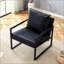 Ensemble de 1 canapé classique en cuir de polyuréthane et structure en métal - Conception ergonomique, un mélange de styles moderne et industriel-812544503