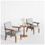 Ensemble de conversation avec accoudoirs en tissu gris clair l 18,7 po x P 25,98 po x H 32,28 po Avenloft-129465147