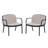 Outdoor PP Club Chair Frame With Cushion, Set Of 2-64283228-64283229