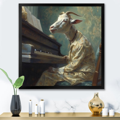 Chèvre jouant de la musique II sur toile
