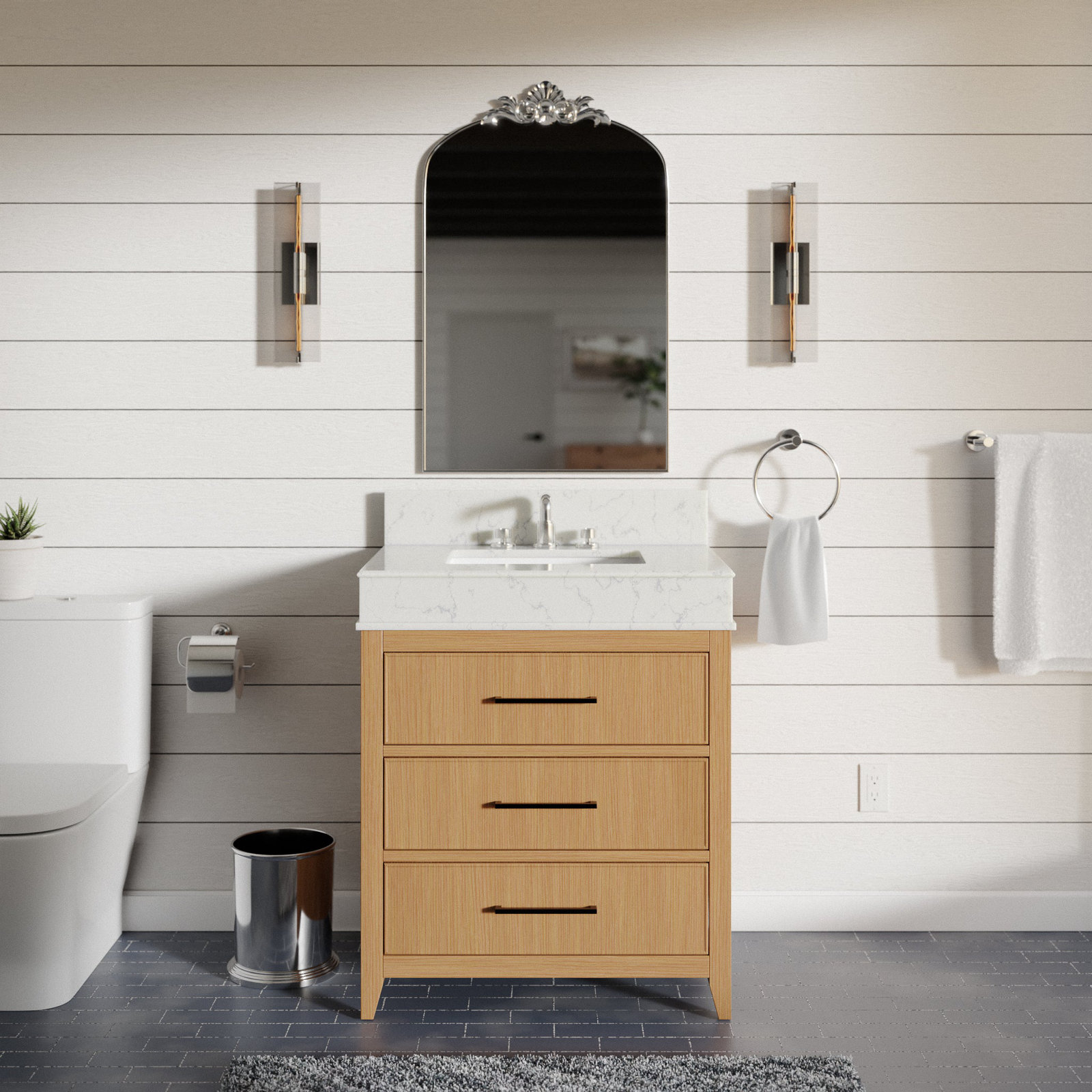 Bayla 30'' Single Bathroom Vanity, Blonde
