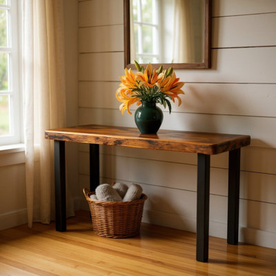 Solid Wood Top Console Table