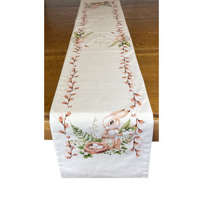 Auralia Rectangular Animal Easter Cotton Table Runner