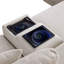 Canapé modulaire de 124 po avec console de rangement et repose-pieds mobile, siège de 33 po de large, canapé en chenille en L de 4 places, canapé confortable réversible avec chargeur USB pour le salon, un appartement-114346503